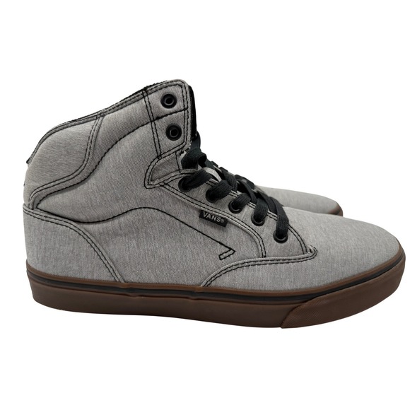 Vans Other - Vans High Top Sneakers Mens 11.5 Gray‎ Excellent Heathered Gum Sole Skate Shoes